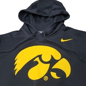 Nike Lowa Hawkeyes Logo Black Hoodie Sweatshirt Top Size: XL